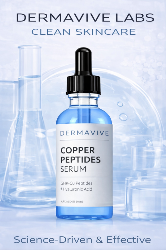 Copper Peptide Serum Tighten Skin Firming Deep Hydration Face Care Anti Sagging Improve Texture Hyaluronic Acid Facial Serum