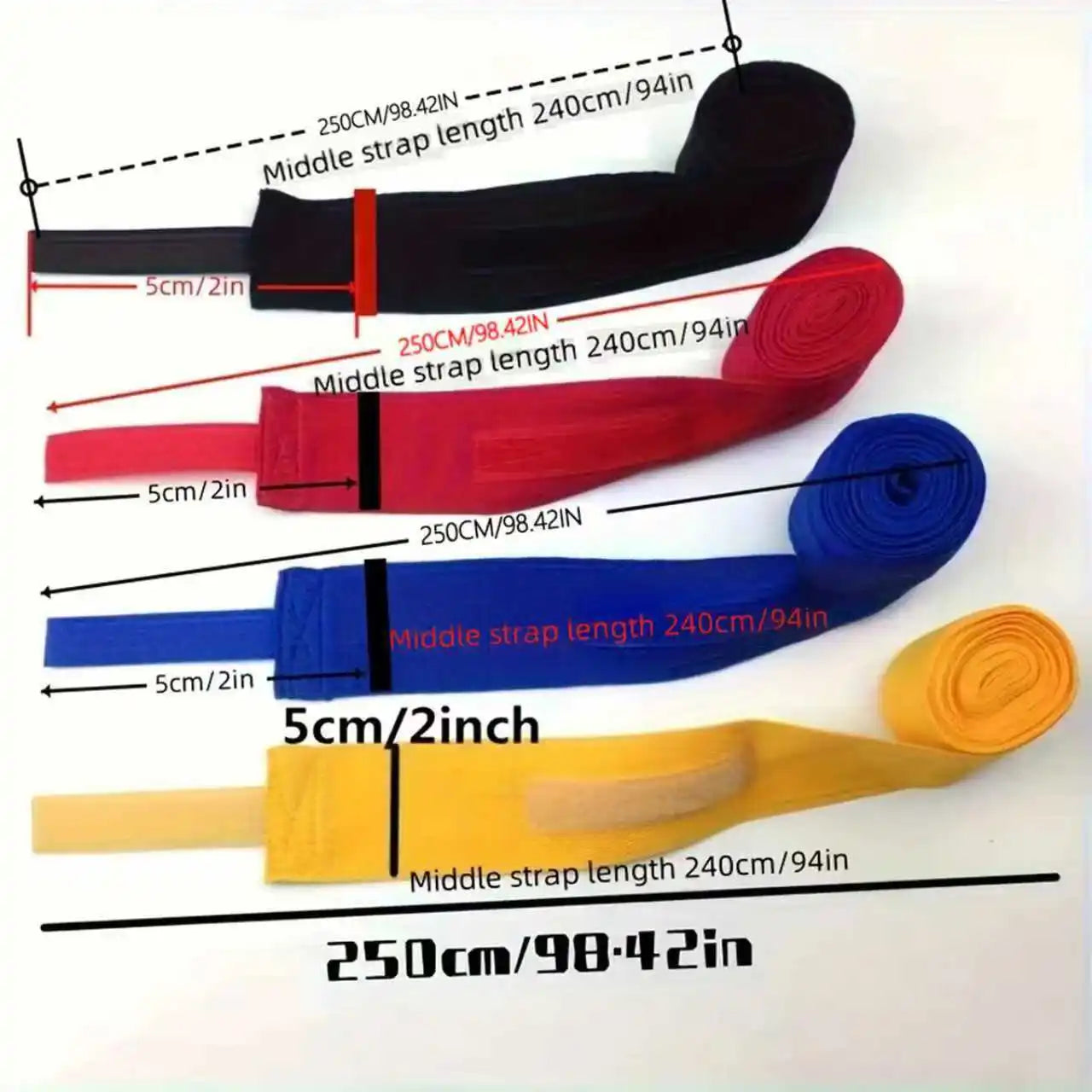 Cotton Boxing Hand Wraps (2.5m)