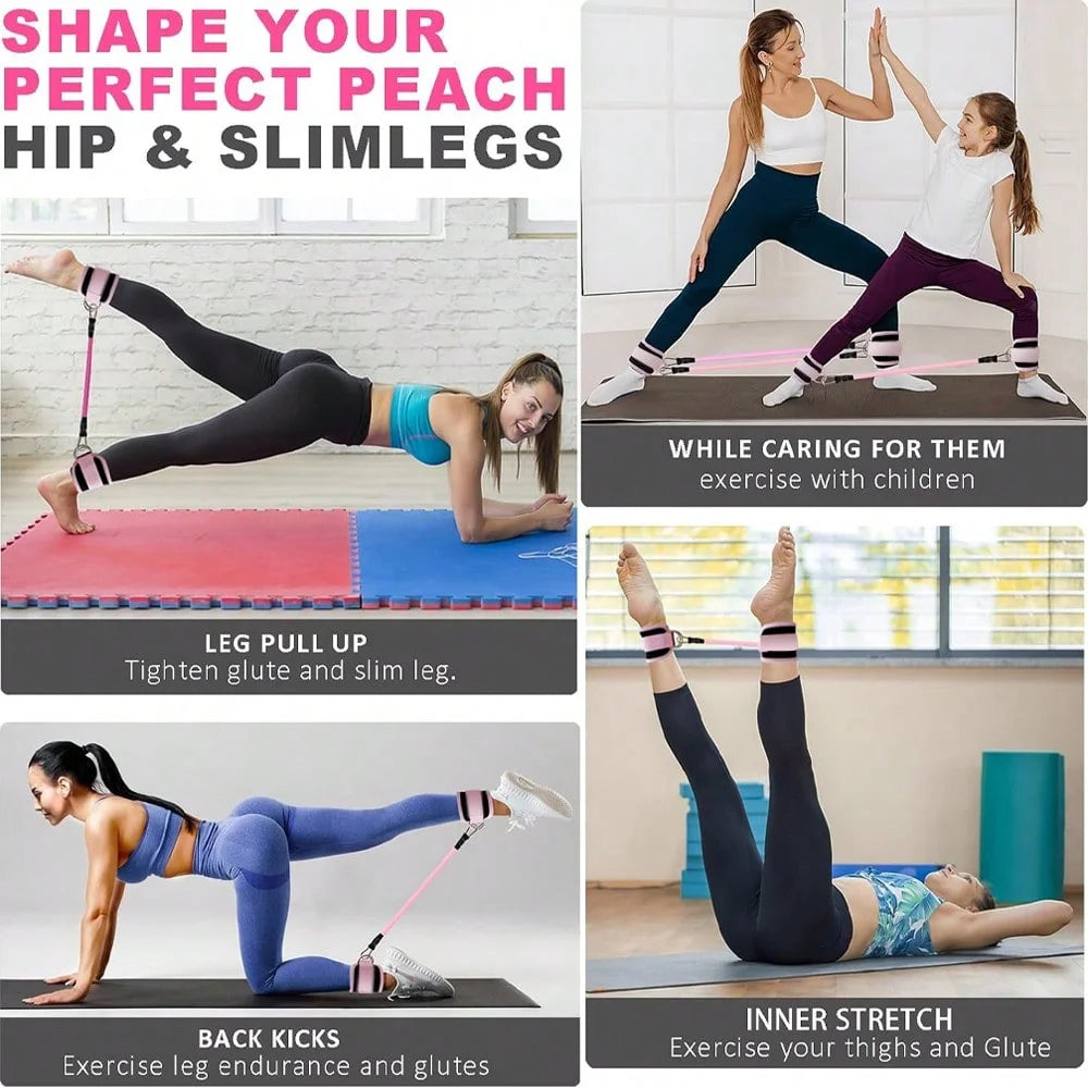 3-Pack Ankle Resistance Bands, Ankle Bands for Working Out with Cuffs