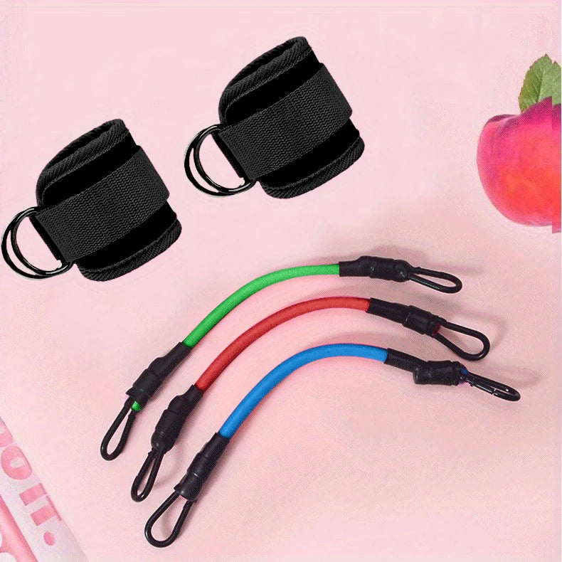 3-Pack Ankle Resistance Bands, Ankle Bands for Working Out with Cuffs