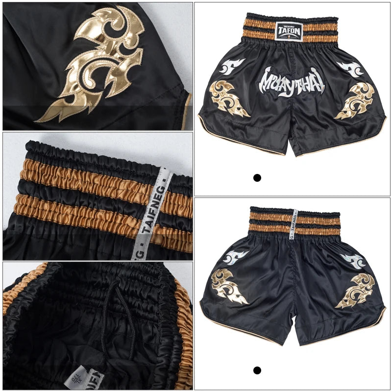Classic Muay Thai Shorts For Men Women Boxing Kickboxing High Grade