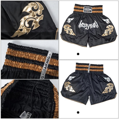 Classic Muay Thai Shorts For Men Women Boxing Kickboxing High Grade