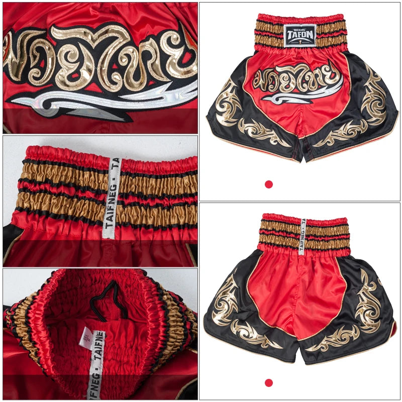 Classic Muay Thai Shorts For Men Women Boxing Kickboxing High Grade