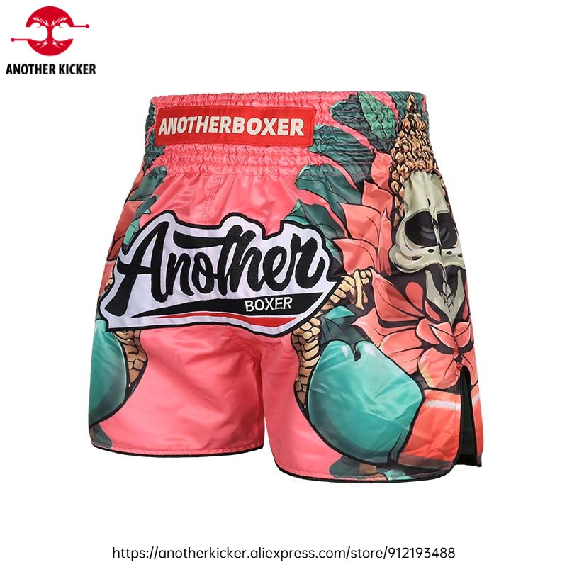 Boxing Pants Women Men Muay Thai Shorts Youth Adult Roses BJJ MMA Training Shorts Fitness Workout Boxer Fight Kickboxing Shorts
