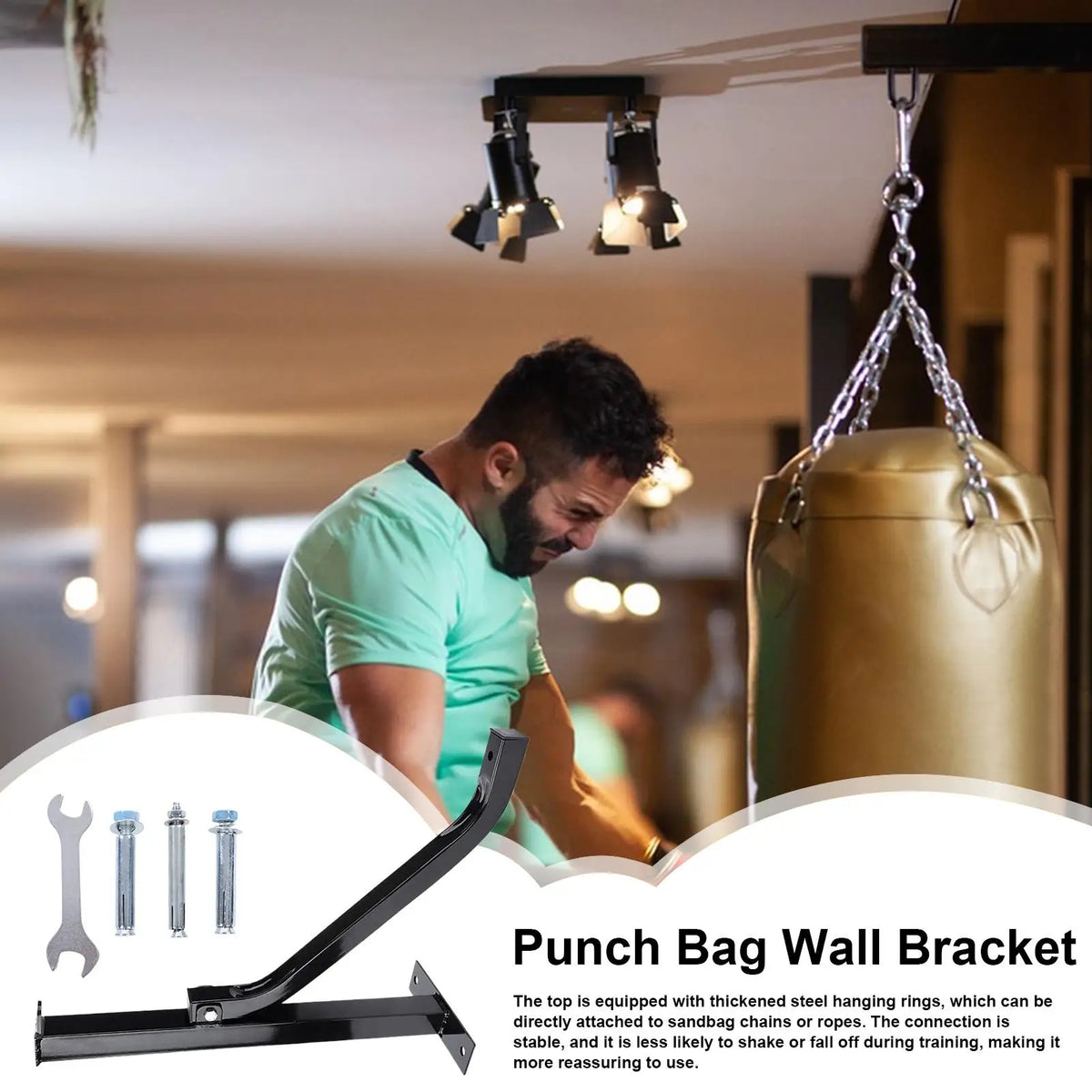 Heavy-Duty Boxing Bag Wall Bracket