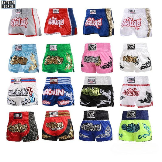 Boxing Fight Shorts for Men Women, Patchwork Color Slim Cut