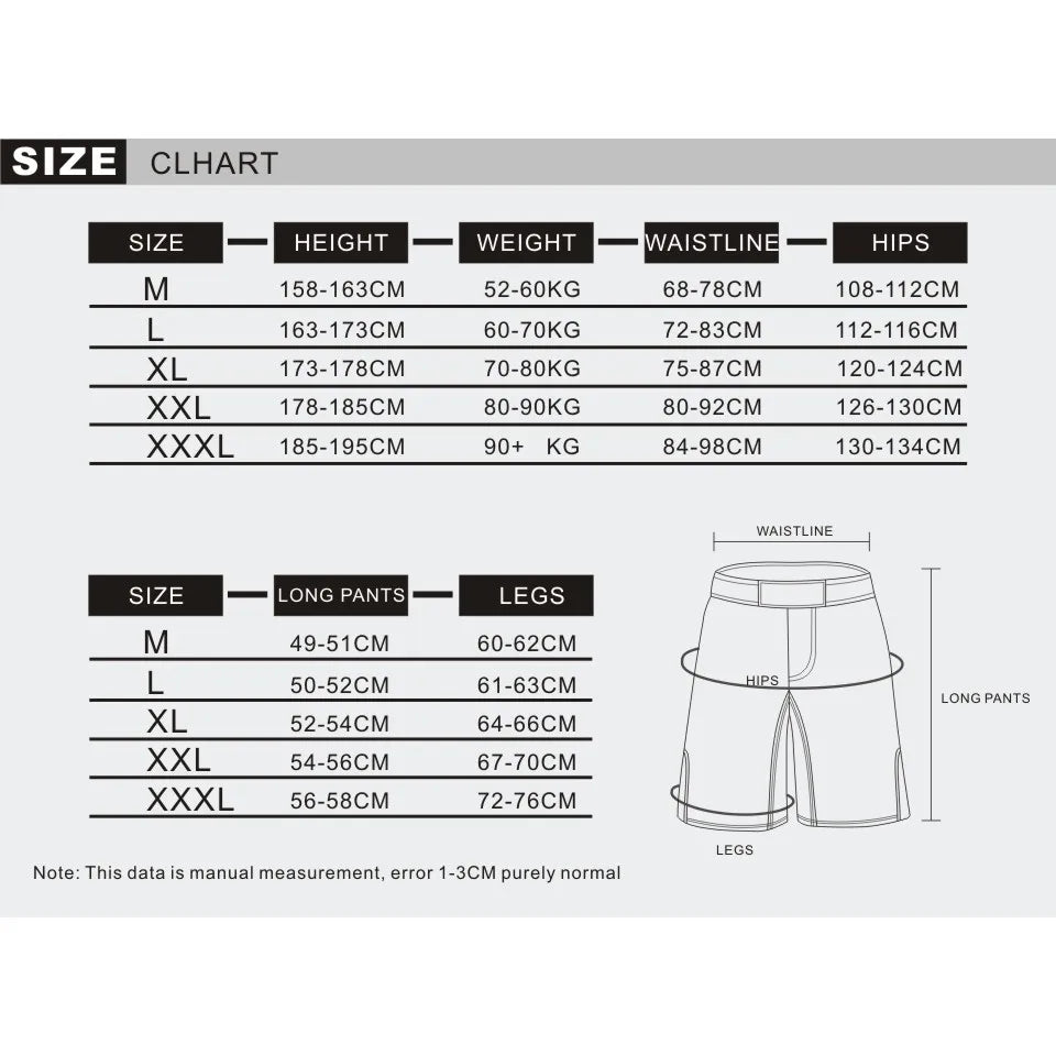 Elastic waist Bushido Fitness fierce ninja combat sport boxing shorts