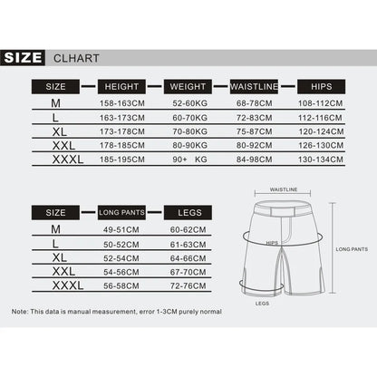 Elastic waist Bushido Fitness fierce ninja combat sport boxing shorts