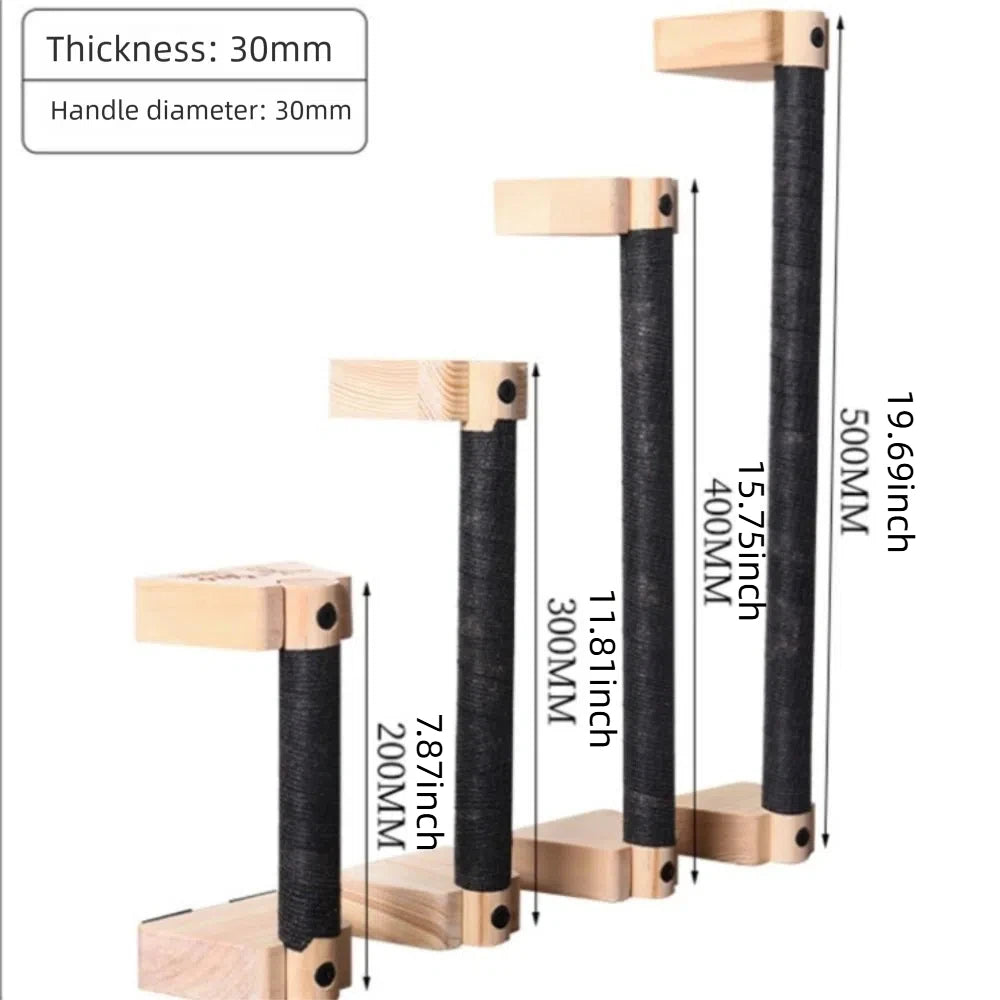 Street Fitness Push-Up Bars (1 Pair), Solid Wood Push-Up Rack