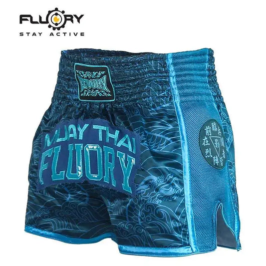 FLUORY Style Muay Thai Shorts Print Free Combat Mixed Martial Arts