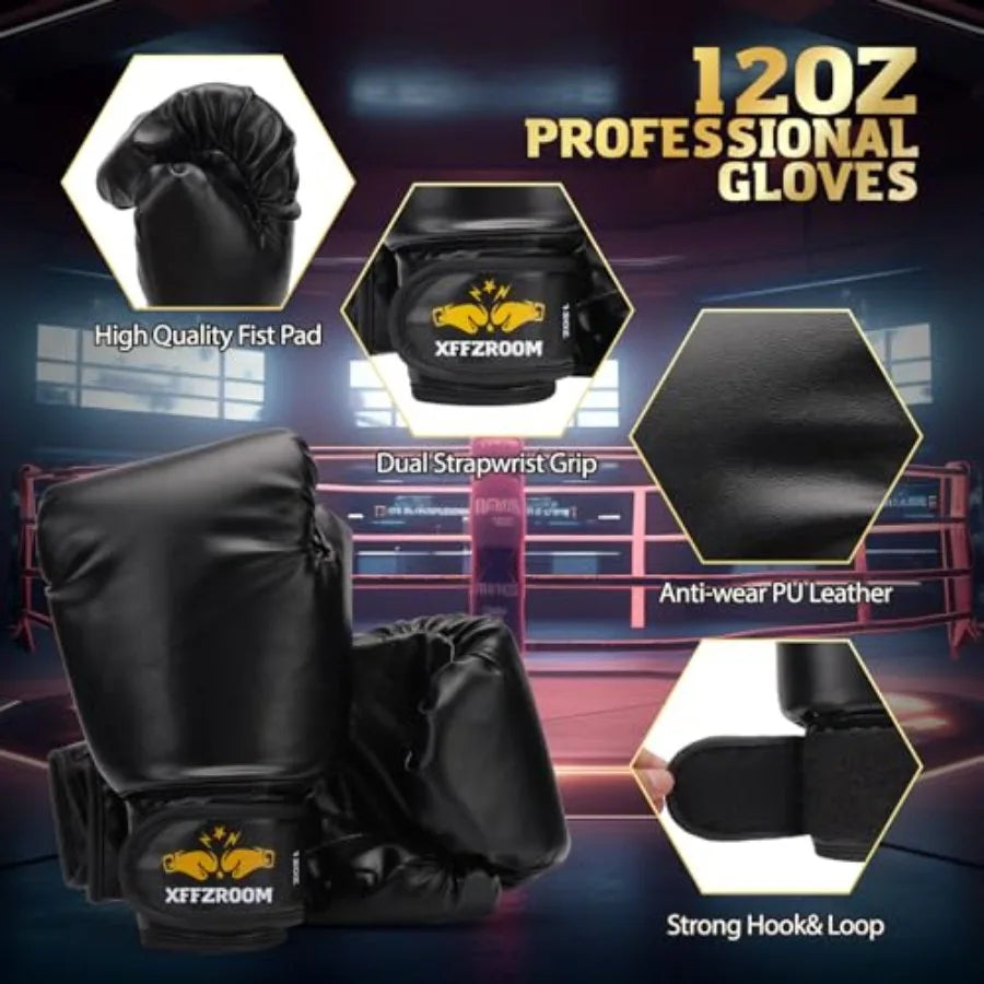 4ft PU Leather Heavy Boxing Bag Set