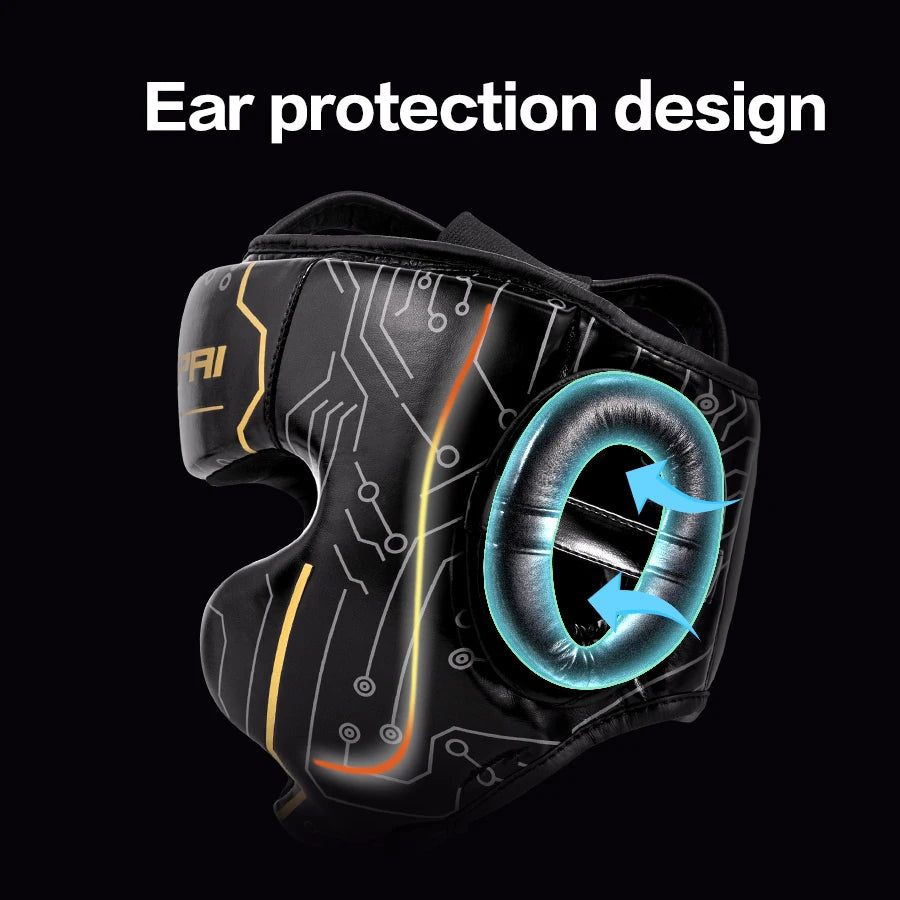 PU Full-Cover Headgear for Boxing & Martial Arts – Kids & Adult Training