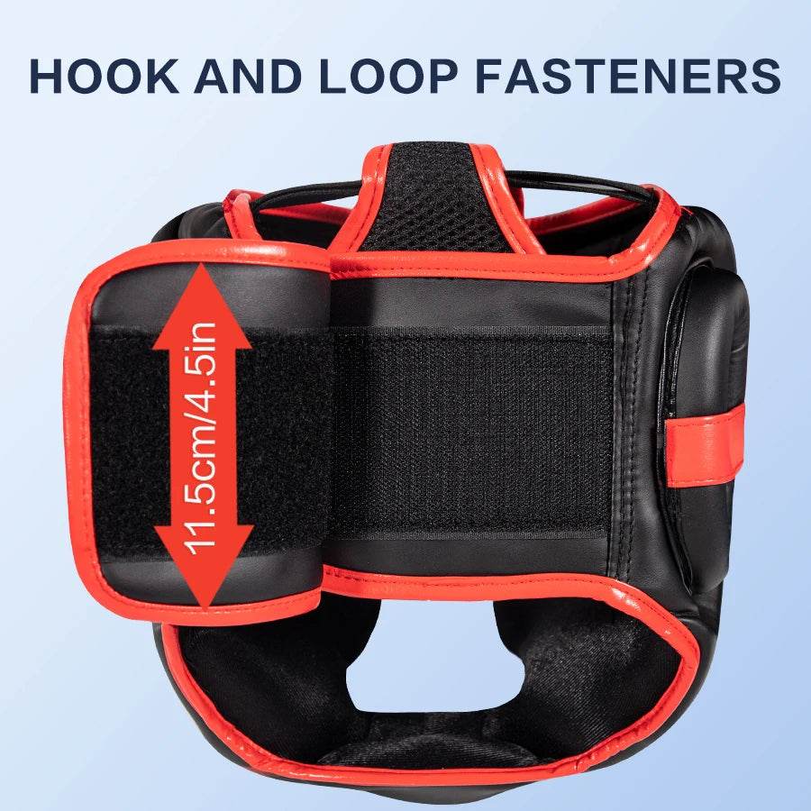 6-Color Leather Boxing Headgear