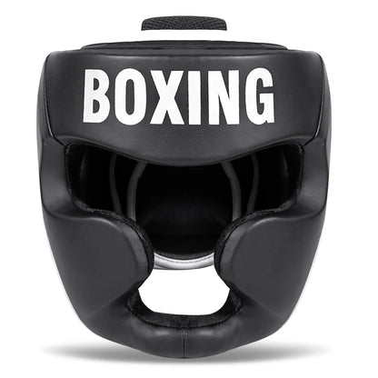 6-Color Leather Boxing Headgear