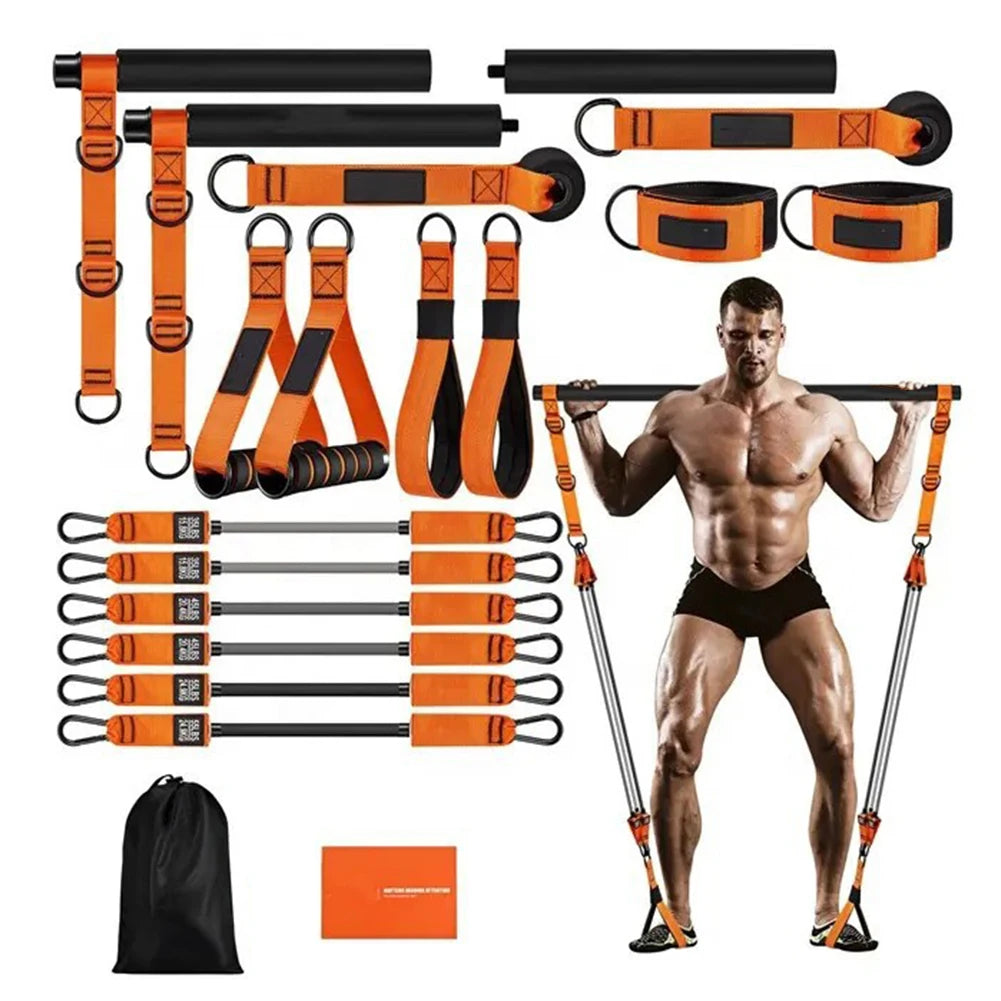 Full-Body Resistance Bands Set, Home Gym Pilates & Strength Kit