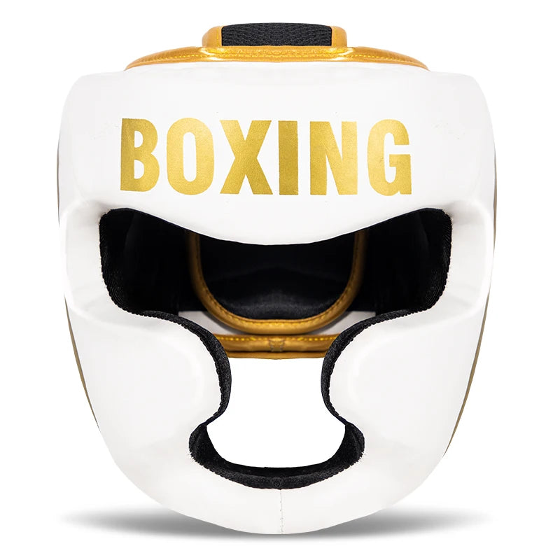 6-Color Leather Boxing Headgear