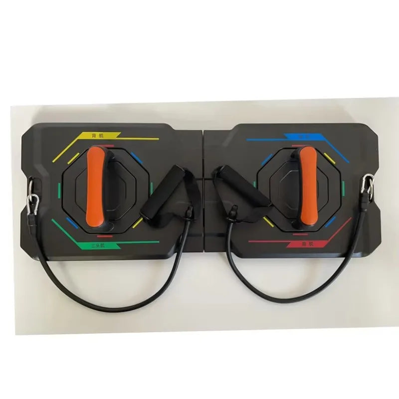20-in-1 Multifunctional Push-Up Board Home Gym Workout Stands + Resistance Bands