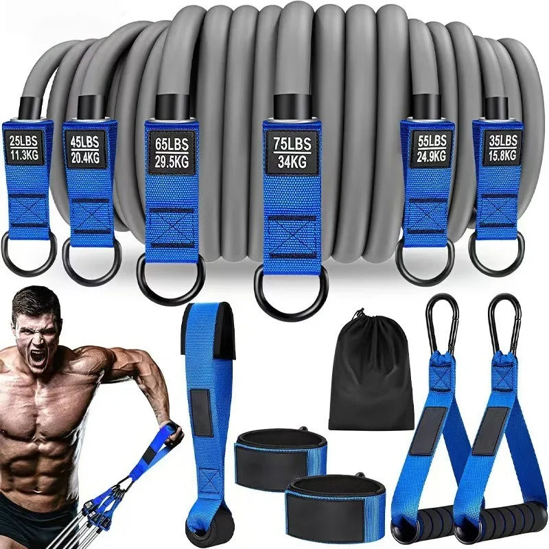 1 Set of Advanced Resistance Belt with Handle Heavy Sports Belt for Strength Training Home Gym and Fitness Exercise