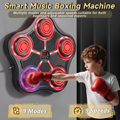 Smart Music Boxing Machine, Wall-Mounted, Adjustable Height