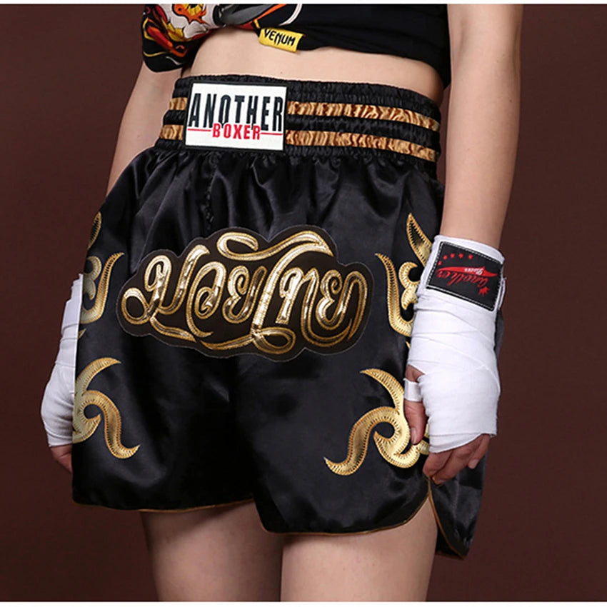 Boxing Shorts for Men Women Children, High Grade Muay Thai Man