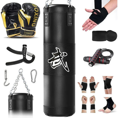 4ft Heavy Punching Bag Set with Gloves