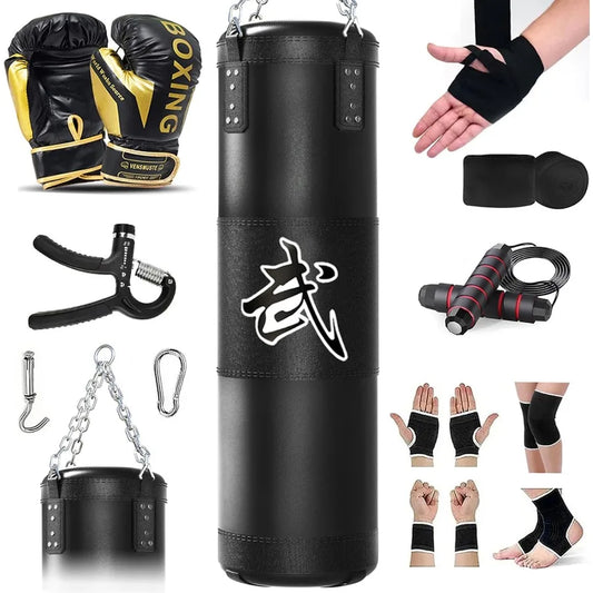 4ft Heavy Punching Bag Set with Gloves