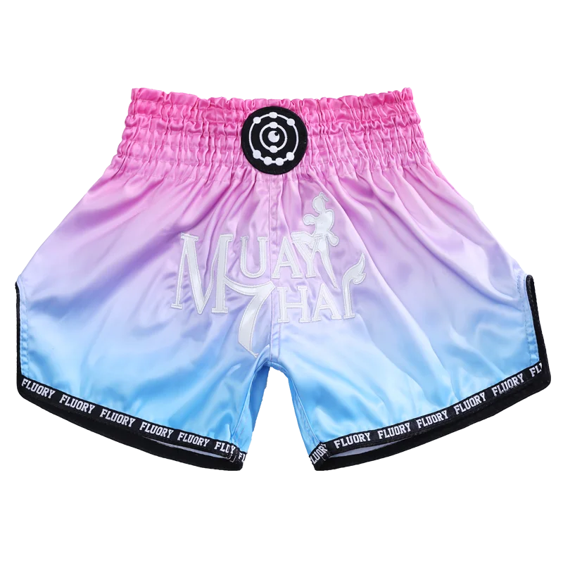 Floral Beautiful Gradient Women's Muay Thai Shorts Fighting Martial Arts