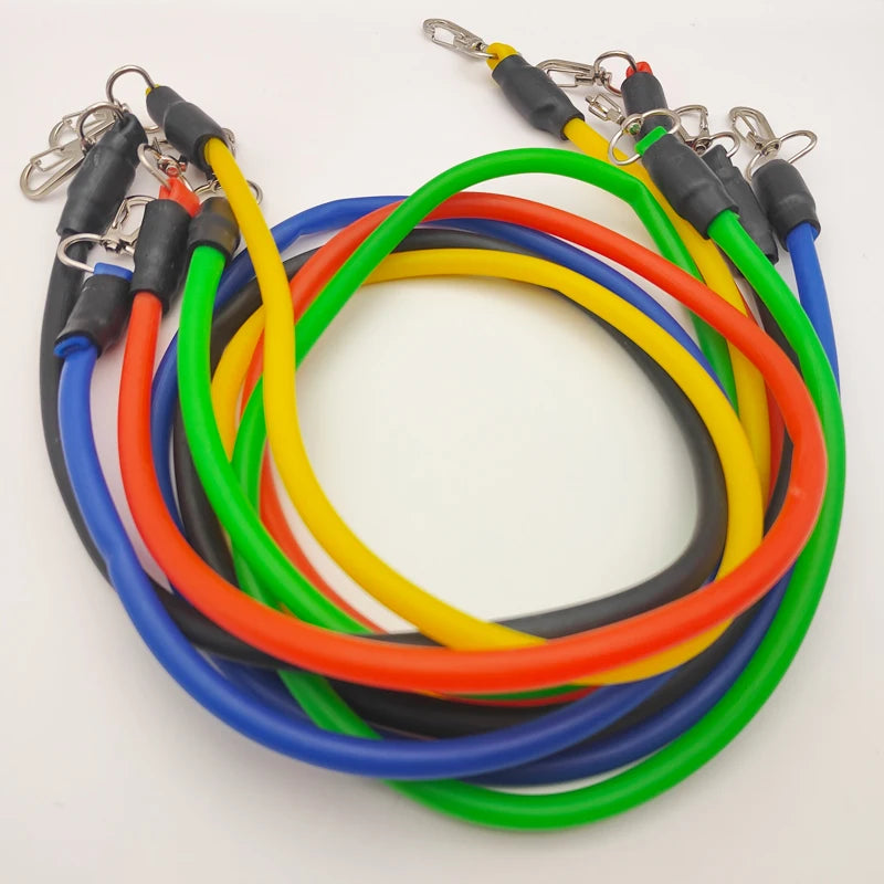 11pcs 100/150LB Resistance Bands Set, Portable Fitness Equipment