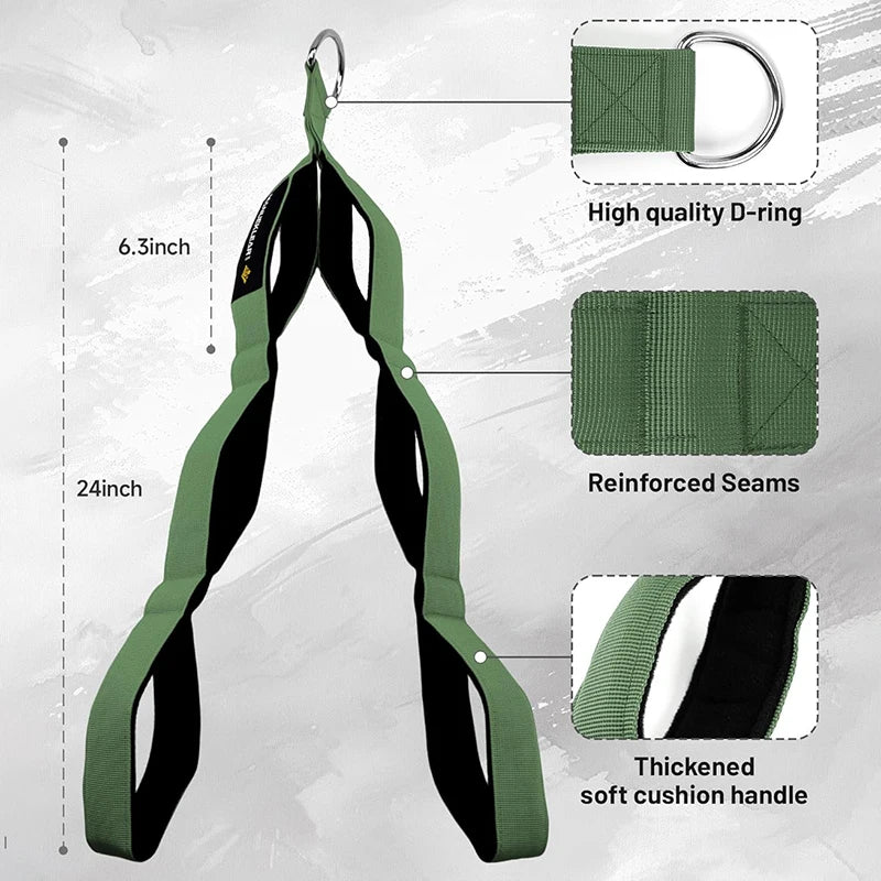 Tricep Pull-Down Rope Attachment, Gym Cable Tricep Rope