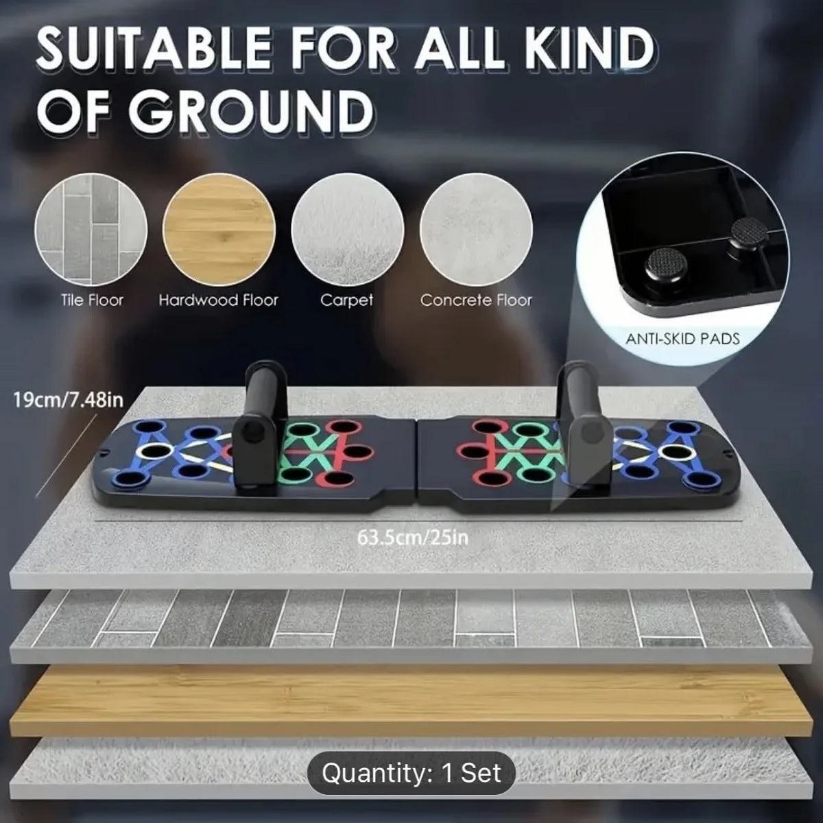 Solid Push-Up Board, Multi-Functional Push-Up Stands