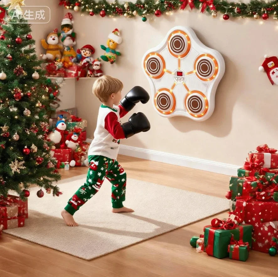 Smart Music Boxing Machine, Wall-Mounted, Adjustable Height