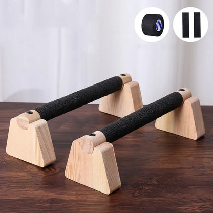 Street Fitness Push-Up Bars (1 Pair), Solid Wood Push-Up Rack