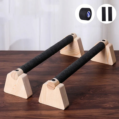 Street Fitness Push-Up Bars (1 Pair), Solid Wood Push-Up Rack
