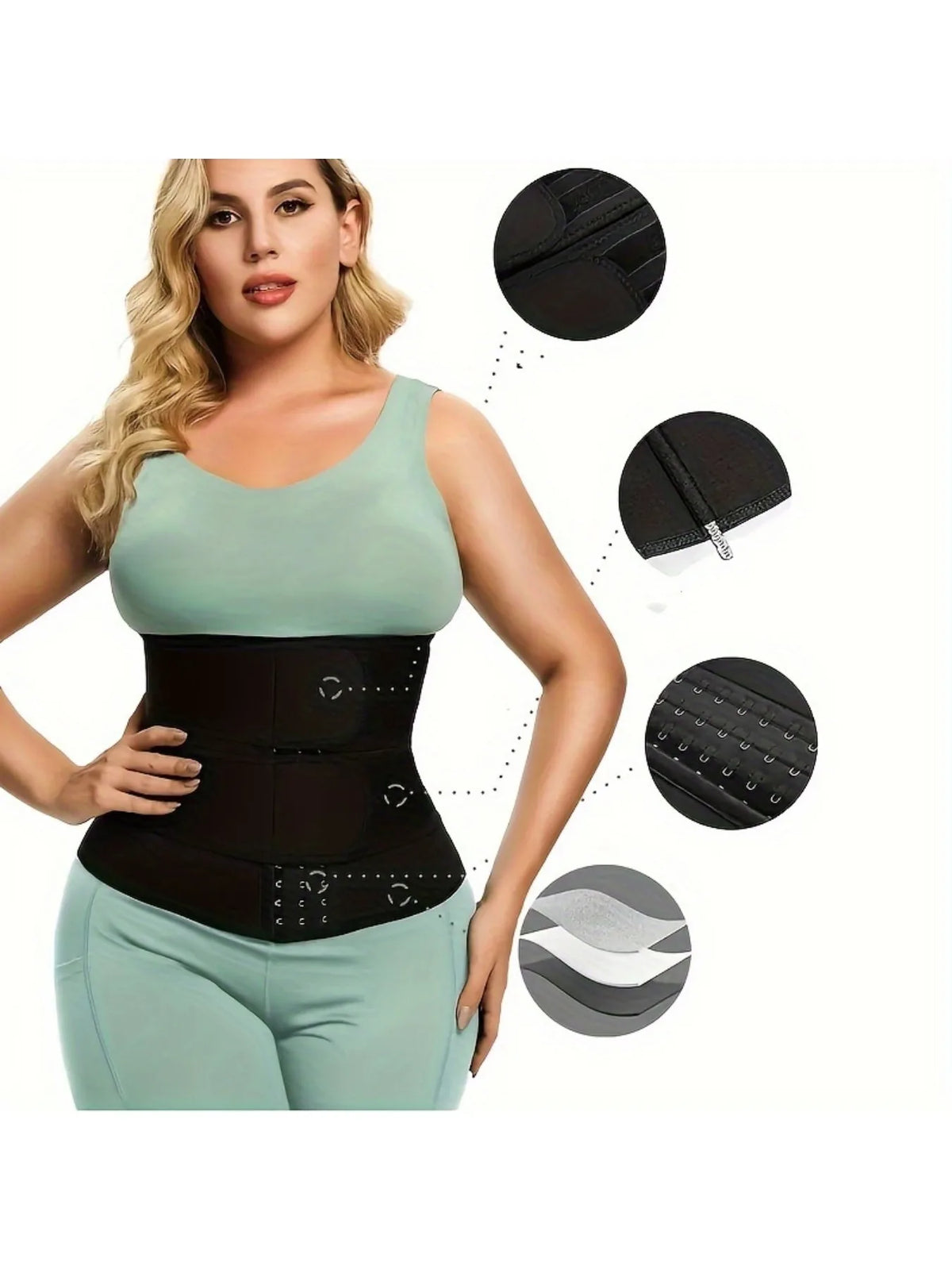 Triple Hook Fitness Waist Trainer