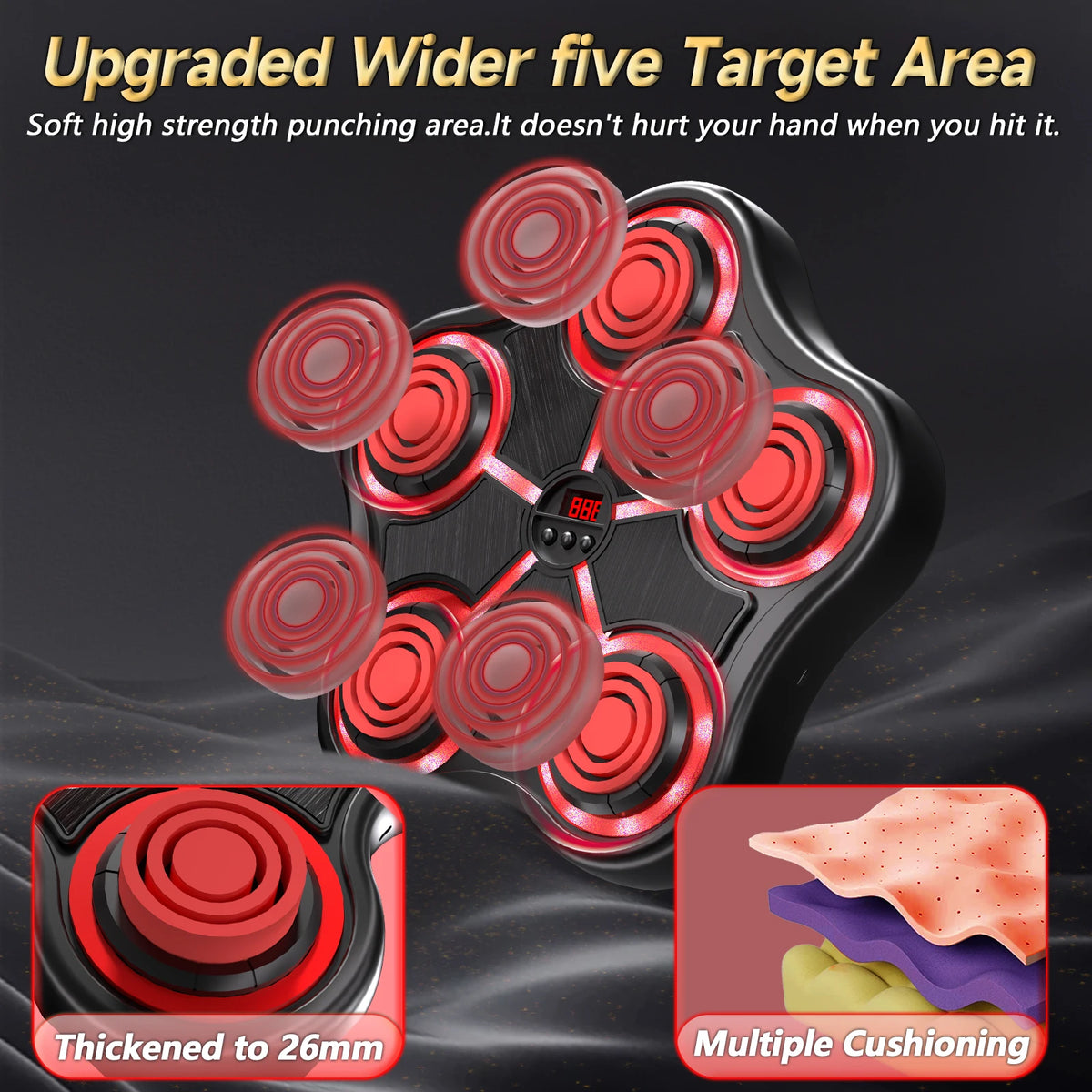 Smart Music Boxing Machine, Wall-Mounted, Adjustable Height