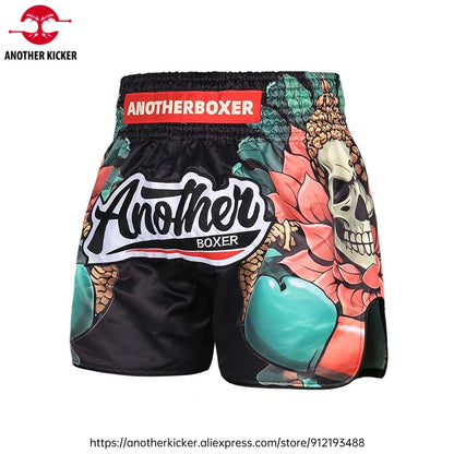 Boxing Pants Women Men Muay Thai Shorts Youth Adult Roses BJJ MMA Training Shorts Fitness Workout Boxer Fight Kickboxing Shorts