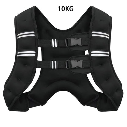 Weighted Vest with Reflective Stripes for Workout Strength Training Running Fitness ,Muscle Building Weight Loss Weightlifting