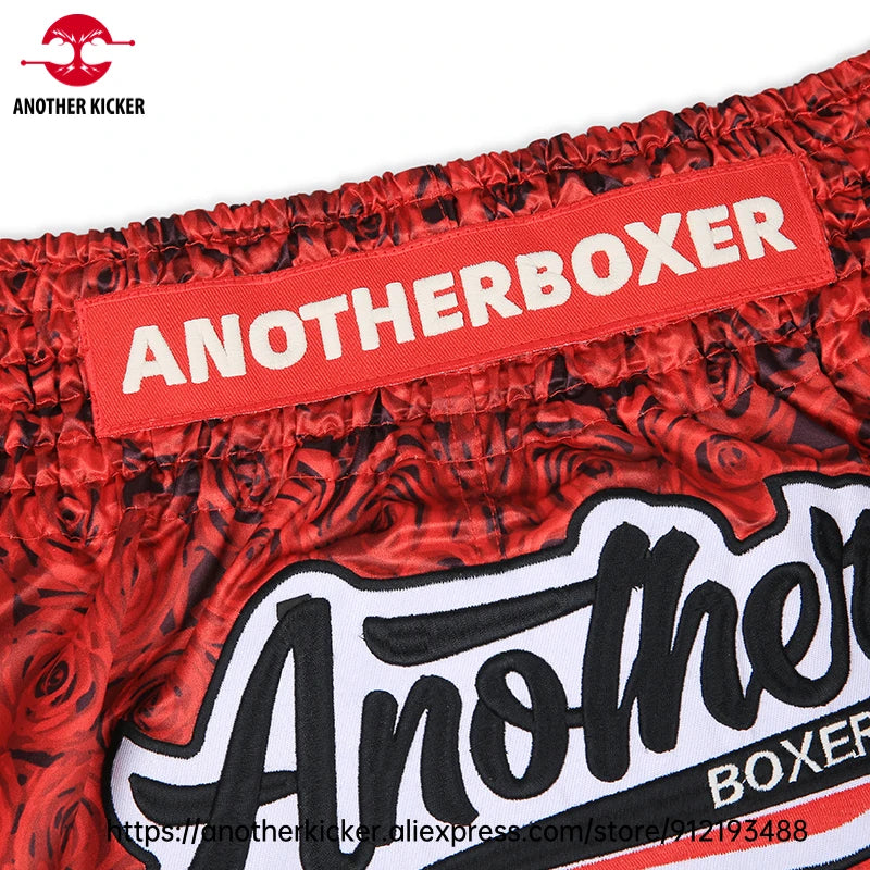 Boxing Pants Women Men Muay Thai Shorts Youth Adult Roses BJJ MMA Training Shorts Fitness Workout Boxer Fight Kickboxing Shorts