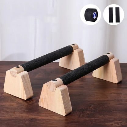 Street Fitness Push-Up Bars (1 Pair), Solid Wood Push-Up Rack