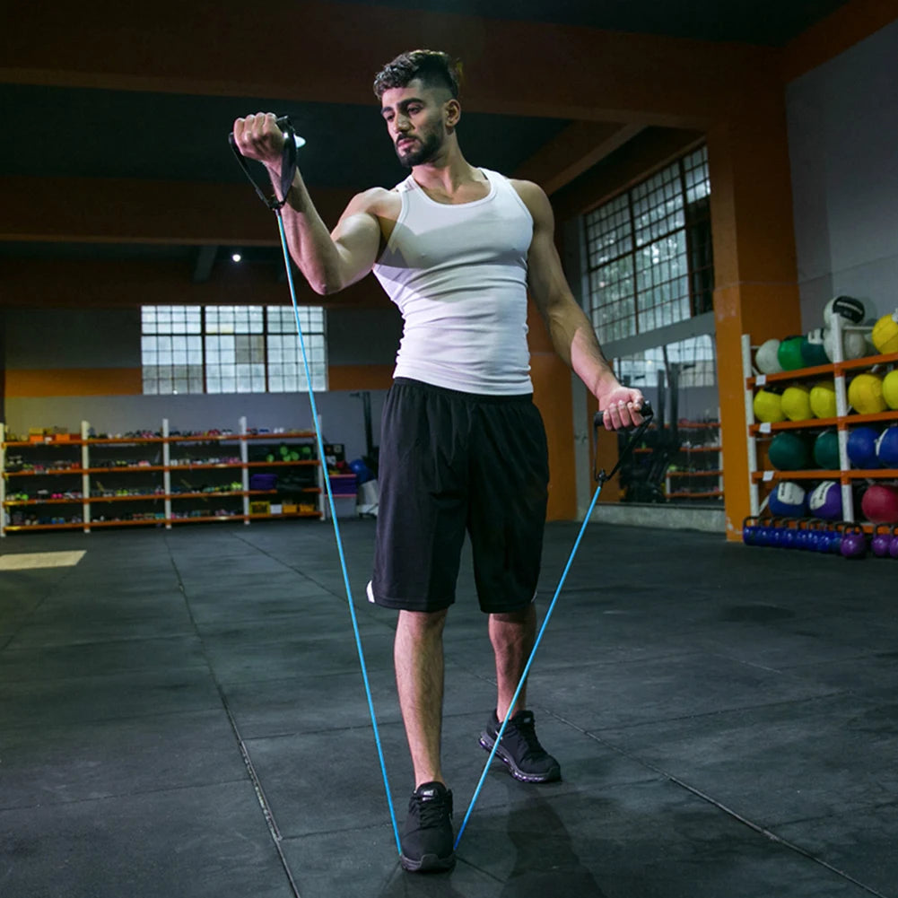 Strength Training Bands with Handles, Exercise Pull‑Rope Resistance Bands
