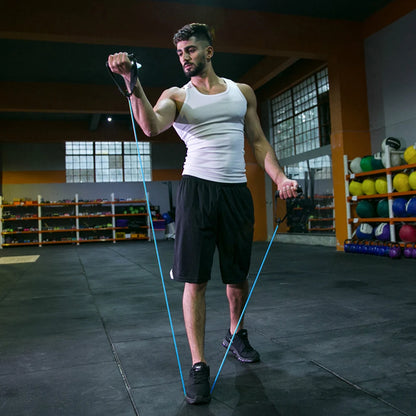 Strength Training Bands with Handles, Exercise Pull‑Rope Resistance Bands