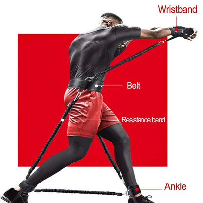 Boxing Resistance Bands with Waist Strap  Adjustable Waist Trainer Resistance Band
