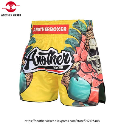 Boxing Pants Women Men Muay Thai Shorts Youth Adult Roses BJJ MMA Training Shorts Fitness Workout Boxer Fight Kickboxing Shorts