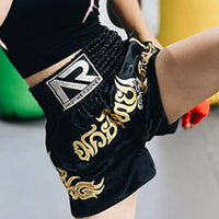 Adults Muay Thai Cord Design Kickboxing Shorts Boys Girls Martial Arts