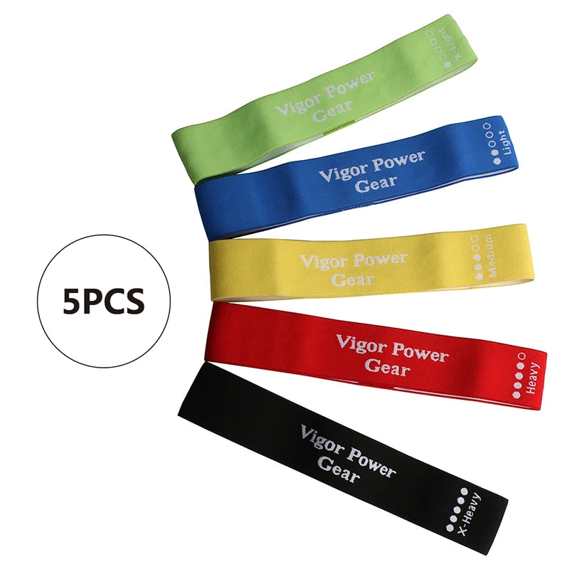 5-Pack Booty Bands, Fabric Resistance Bands for Glutes