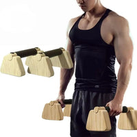 Street Fitness Push-Up Bars (1 Pair), Solid Wood Push-Up Rack