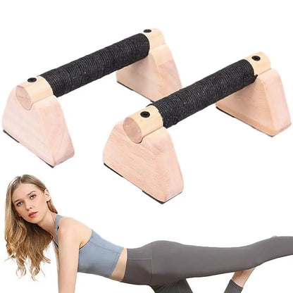Wooden Push-Up Stand, Non-Slip Push-Up Bars