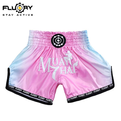 Floral Beautiful Gradient Women's Muay Thai Shorts Fighting Martial Arts