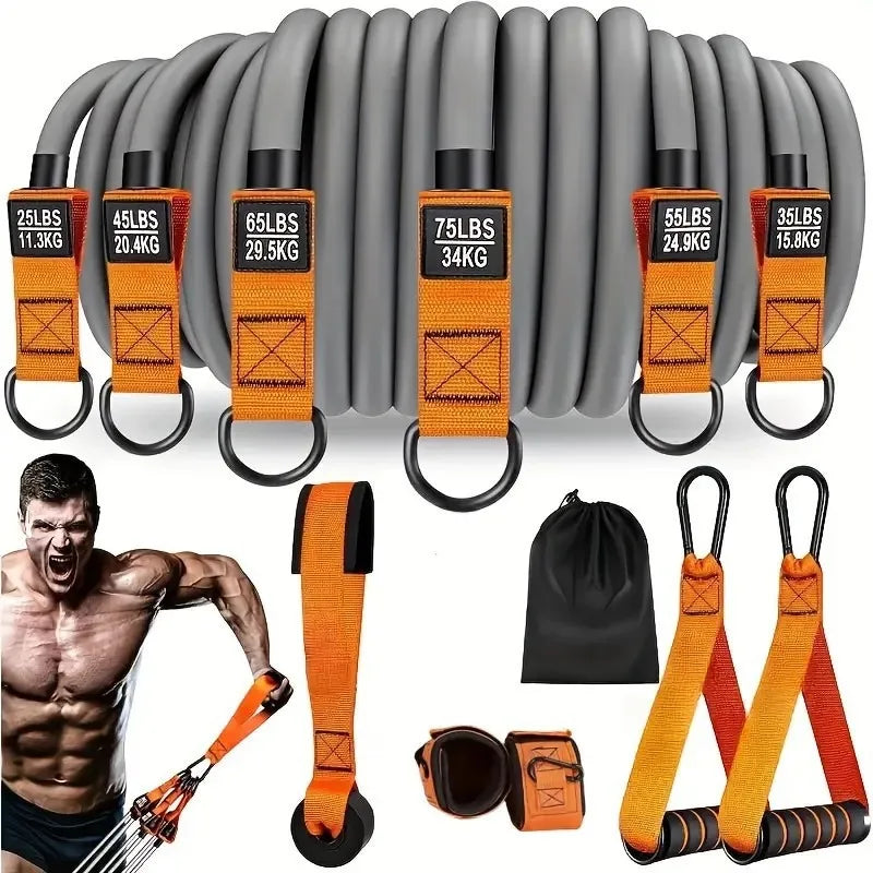 1 Set of Advanced Resistance Belt with Handle Heavy Sports Belt for Strength Training Home Gym and Fitness Exercise