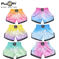 Floral Beautiful Gradient Women's Muay Thai Shorts Fighting Martial Arts